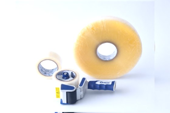 Rolos de fita adesiva e aplicador de fita